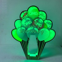 Ballon lumineux à LED Présentoir de bouteilles de vin en acrylique Présentoir de bouteilles