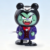 Ensemble de jouets à remonter pour Halloween, 3 styles : figurines de vampire, squelette, zombie, ours, marchant et agitant la tête, en plastique, unisexe, pour enfants de 2 à 7 ans