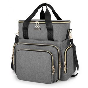 กล่องเก็บยาทาเล็บแบบพกพา ตัวอย่างฟรี ชั้นวางยาทาเล็บสองชั้นพร้อมตัวแบ่งปรับได้ - Product Image 1