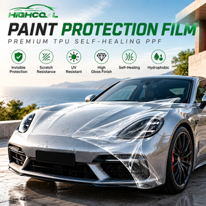 HIGHCOOL 1.52*15m Rouleau de protection transparent en TPU pour voiture, film PPF clair pour ateliers de réparation automobile et distributeurs - Product Image 1