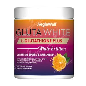 ผงเสริมอาหาร Aeglewell OEM Gluta White L-กลูตาไธโอน พลัส วิตามินซี ช่วยให้ผิวขาวกระจ่างใส <span class=keywords><strong>คอ</strong></span><span class=keywords><strong>ล</strong></span><span class=keywords><strong>ล</strong></span>าเจน สำหรับดูแลผิว - Product Image 2