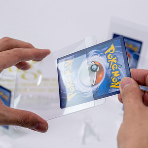 Clear PVC Trading <b>Card</b> Sleeve Semi Rigid <b>Card</b> Holder Scratch Resistant UV Protection for Sports Game Photo <b>Cards</b> - Product Image 3