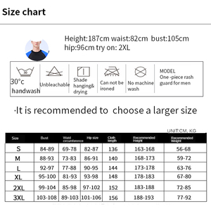 من المصنع مباشرة قطعة واحدة للرجال Rashguard بوليستر سبانديكس للجسم لبذلات السباحة - Product Image 6