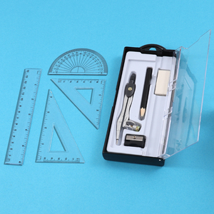 Foska New Item Bán Chạy Nhất Trường Toán Học Hình Học Thiết Lập Sinh Viên Vẽ Nguồn Cung Cấp Kim Loại La Bàn Với Thước Thước Cho Trẻ Em - Product Image 2