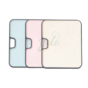 Planche à découper double face en paille de blé Bloc à découper en plastique écologique avec poignée antidérapante et rainure à jus Passe au lave-vaisselle - Product Image 1