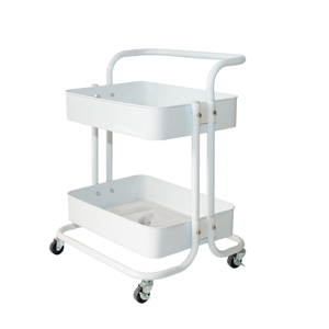 High Quality Metal Kitchen Rolling Utility <strong>Cart</strong> with Handle and Wheels Storage Trolley Multi-functional Storage Rack - Product Image 3
