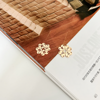 Breloques en forme de cœur avec initiales en lettres alphabétiques, plaquées or, pour la fabrication de bracelets, vente en gros