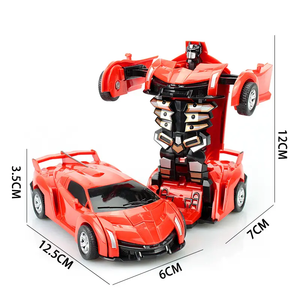 Bestseller Elektronisches Kinderspielzeug, Auto mit Ein-Knopf-Transformation, sich automatisch transformierender Roboter aus Kunststoff - Product Image 3
