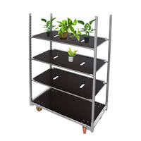 Carrito de Flores de Varios Niveles, Carro de Transporte de Plantas para Invernadero