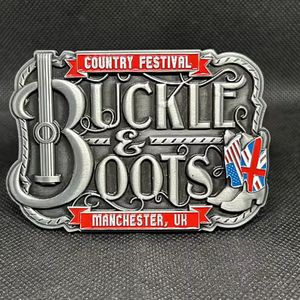 Diseñadores de moda occidental logotipo personalizado de acero inoxidable ovalado plano cuadrado redondo hebilla de cinturón personalizar hombres mujeres hebillas de cinturón de vaquero - Product Image 2