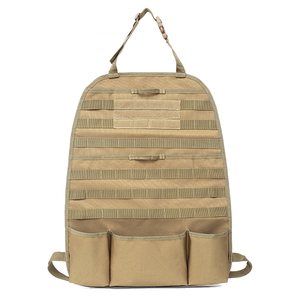 Organisateur de siège de voiture tactique pour les voyages en voiture Couverture arrière de siège en nylon étanche avec poches - Product Image 6