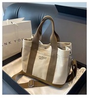 Bolso de Hombro Cruzado de Lona Casual Reutilizable con Asa Ajustable para Compras, Viajes y Trabajo, Diseño Personalizado