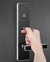 Sistema de Cerradura Inteligente para Hotel, Desbloqueo con Tarjeta RFID, Manija sin Llave, Cerradura Electrónica de Embutir, Acero Inoxidable, Software Gratuito para Apartamentos