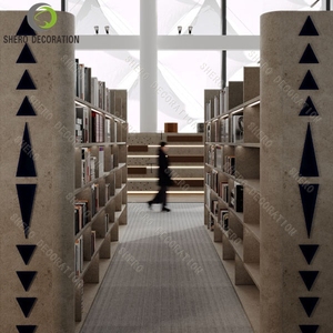 Modern Library Furniture Bookstore Display Showcase Custom Library Bookshelf <b>Bookcase</b> Bookstore Fixtures Bookstore Furniture - Product Image 2