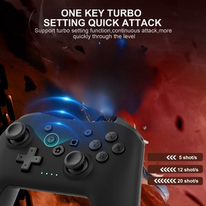 Ns017 không dây LED ánh sáng chơi game Gamepad nhựa cầm tay con quay hồi chuyển điều khiển cho PC cho <span class=keywords><strong>PS3</strong></span> cho PS4 giao diện điều khiển cho chuyển đổi giao diện điều khiển - Product Image 4