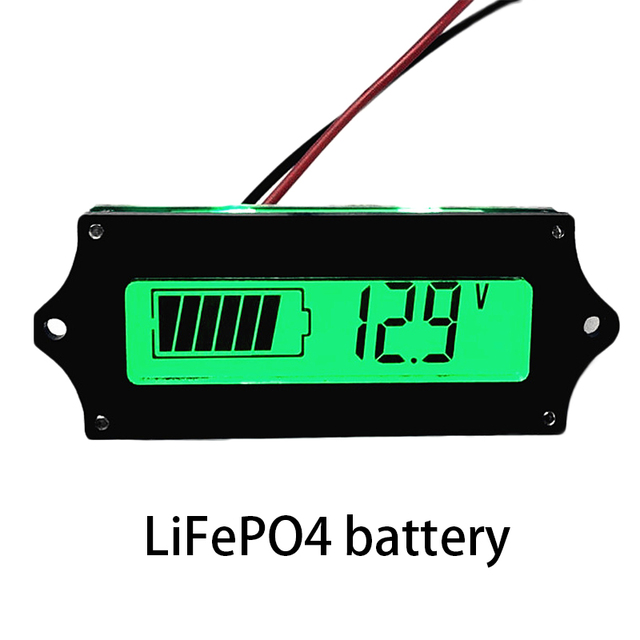 12V 24V 36V LiFePO4 Battery Capacity Indicator 4S 8S 12S Power Level Tester Monitor Voltmeter Meter LCD Display EBike 8-70V