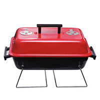 Barbecue portable pliant en acier émaillé coréen moderne pour camping et fêtes, chariot de camping au charbon de bois, vente en gros