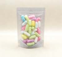 Sachets transparents personnalisés en PE avec fermeture éclair, sachets sous vide en Mylar transparents pour bonbons, emballage alimentaire anti-odeur de qualité alimentaire