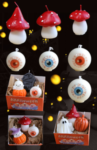 LANJO Halloween 3D Mushroom Soy Wax Scented <b>Candle</b> <b>Set</b> Cute & Quirk Halloween Atmosphere Adorable and Weird Creative <b>Candles</b> - Product Image 2