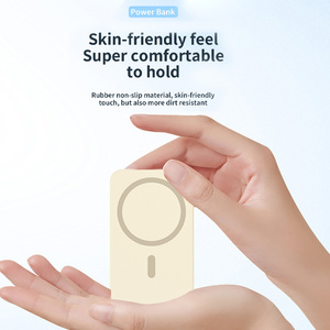 Schitec siêu mỏng Magnetic 15 Wát ngân hàng điện không dây 10000mAh với 2 cách xây dựng trong cáp và điện thoại chủ - Product Image 2