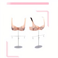 Expositor de ropa interior para mujer, soporte de exhibición de sujetadores de alta gama para escaparates, modelo de lujo ligero con electrochapado.