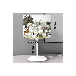 Zebra elefante e giraffa modellato per camera dei bambini stampato digitale per camera dei bambini lampadario da tavolo