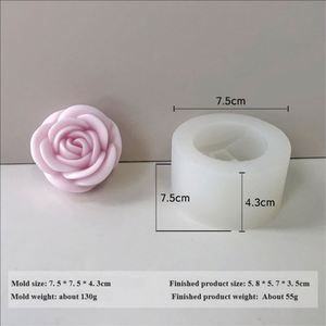 Moules en silicone 3D en forme de fleur, écologiques, compatibles lave-vaisselle, réutilisables, pour la pâtisserie, la fabrication de bougies, formes personnalisées, fournitures d'artisanat et d'aromathérapie - Product Image 6