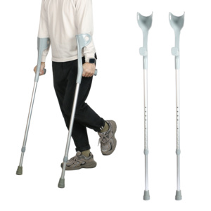 AndCare Béquilles en alliage d'aluminium de haute qualité avec support pour le coude Certifiées ISO/CE Réglables 100-123 cm pour une utilisation en soins de santé - Product Image 5