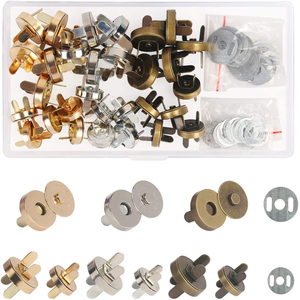 30 Bộ 14mm & 18mm Vòng nút từ 3 màu sắc may thủ công hộp lưu trữ mạ Tự làm Túi Áo khoác haoyu thương hiệu - Product Image 1