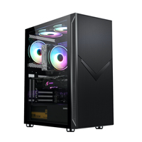 SAMA OEM Vidrio templado ATX Carcasa Diseño de malla Gaming Computer PC Efecto de luz Full Tower PC Case