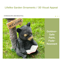 Statue d'ours en résine en gros, réaliste, artistique, peinte à la main, sculpture d'ours noir et brun pour l'intérieur, l'extérieur, le jardin, le zoo, le paysage