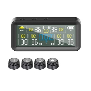 Monitor de Presión de Neumáticos Solar DIY TPMS para Camiones y Autocaravanas, con Carga Tipo C, Pantalla LCD de 4 <span class=keywords><strong>Pulgadas</strong></span> y Alarma en Tiempo Real - Product Image 1