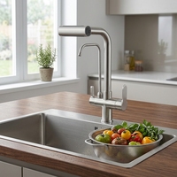 Robinet mélangeur 5 voies en laiton chromé à double poignée pour système RO de cuisine, eau chaude/froide, refroidisseur de soda, 5 en 1, vente chaude