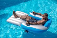 Chaise flottante de bronzage de jeu d'eau de recliner de piscine électrique gonflable de PVC avec le support de gobelet