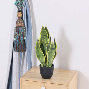 نباتات اصطناعية نبات ثعبان مع خضرة سوداء مزيفة نباتات اصطناعية fagave مثالية في وعاء - Product Image 4