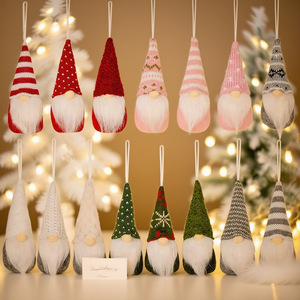 Corona Ming, adornos navideños de punto coloridos creativos, duende sin rostro para anciano/Gnomo, adornos colgantes para decoraciones de fiesta - Product Image 2