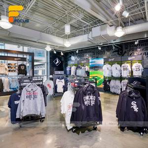 Tienda de ropa deportiva moderna, diseño de interiores, estante de exhibición de ropa personalizado, tienda de deportes de moda, accesorio, ropa, muebles de Boutique - Product Image 5