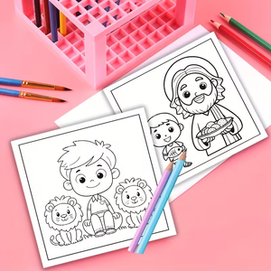 Pagine <span class=keywords><strong>da</strong></span> <span class=keywords><strong>colorare</strong></span> della Bibbia cristiana <span class=keywords><strong>per</strong></span> bambini - Libro di attività religiose con storie bibliche <span class=keywords><strong>per</strong></span> la scuola domenicale, la scuola a casa e il tempo di preghiera - Product Image 4