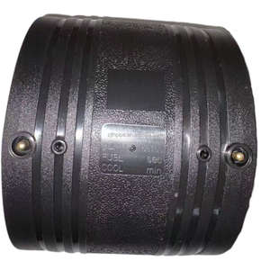 PE電気融合ショートカプラーDN160 PN16ブラック制限付きスペースフィッティング - Product Image 1