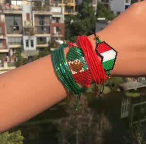 Conjunto de joyas cruzadas europeas y americanas, modelos de explosión, pulsera hecha a mano Miyuki, venta al por mayor