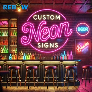 Livraison rapide enseigne lumineuse LED personnalisée logo joyeux anniversaire fête maison chambre mariage enseigne lumineuse - Product Image 1