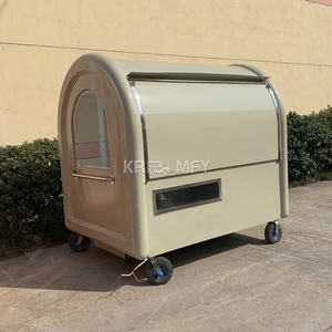 Hand Push Popsicle Outdoor Display <b>Rolling</b> Ice Cream Freezer Cart Trailers Fully Equipped Trucks Mobile Food Kitchen - Product Image 5