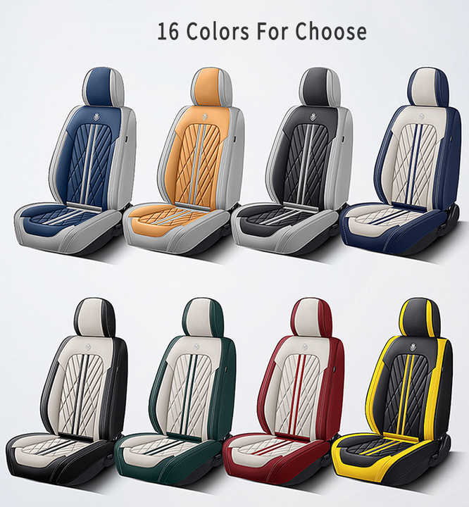 Full Set Universal PVC Leather Car Seat Cover With Car Seat Cushion ...