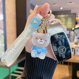 Wholesale Cute 3D Crystal Bear Keychain for Kids Children <b>Key</b> <b>Ring</b> Keyrings Hanging Pendant - Product Image 5