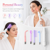 IFINE Soins Personnels, Baguette Faciale Haute Fréquence 20W, Thérapie à l'Ozone Portable, Darsonval Néon Argon 4-en-1, Électrode en Verre