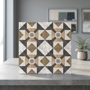 Carreaux de sol en céramique émaillée de la série numérique Classic Stone 300x300mm, pour un intérieur moderne de salon - Product Image 5