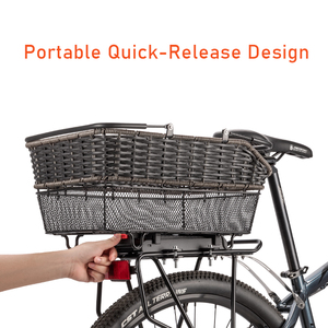 <span class=keywords><strong>Cestino</strong></span> Posteriore <span class=keywords><strong>per</strong></span> <span class=keywords><strong>Bicicletta</strong></span> CXWXC CX-HT-9337 Nuovo Design a Sgancio Rapido, Portapacchi <span class=keywords><strong>per</strong></span> Mountain Bike, Trasporto Bagagli e <span class=keywords><strong>Cani</strong></span> 39x29x19cm - Product Image 1