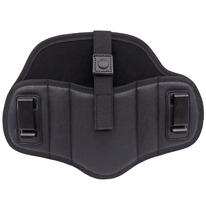 ESKO ESK-918 IWB Dual Clip Zacht PU Leer Tactische Jacht <span class=keywords><strong>Pancake</strong></span> Holster 32x23cm Zwart Verborgen <span class=keywords><strong>Carry</strong></span> Gun Tailleband - Product Image 1