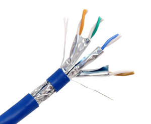 <span class=keywords><strong>Cable</strong></span> <span class=keywords><strong>Ethernet</strong></span> LSZH Cat6A de <span class=keywords><strong>10gb</strong></span>, Azul y Blanco, 23awg 28awg, Verde, S/FTP, Rollo de 100m 305m, Precio de Cables de Comunicación - Product Image 3