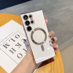 Étui transparent pour CD pour Samsung Galaxy S25 S24 S22 S21 S23 Ultra Plus, charge magnétique sans fil, coque en silicone souple - Product Image 4